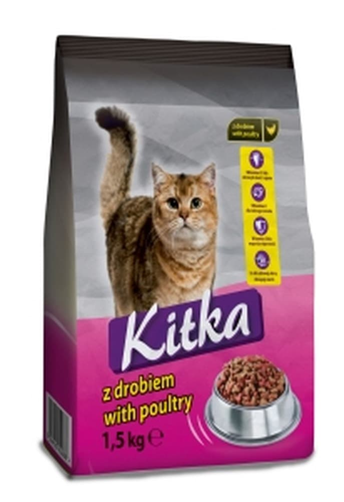 Kitka Sucha Drób Karma dla Kota 1.5 kg
