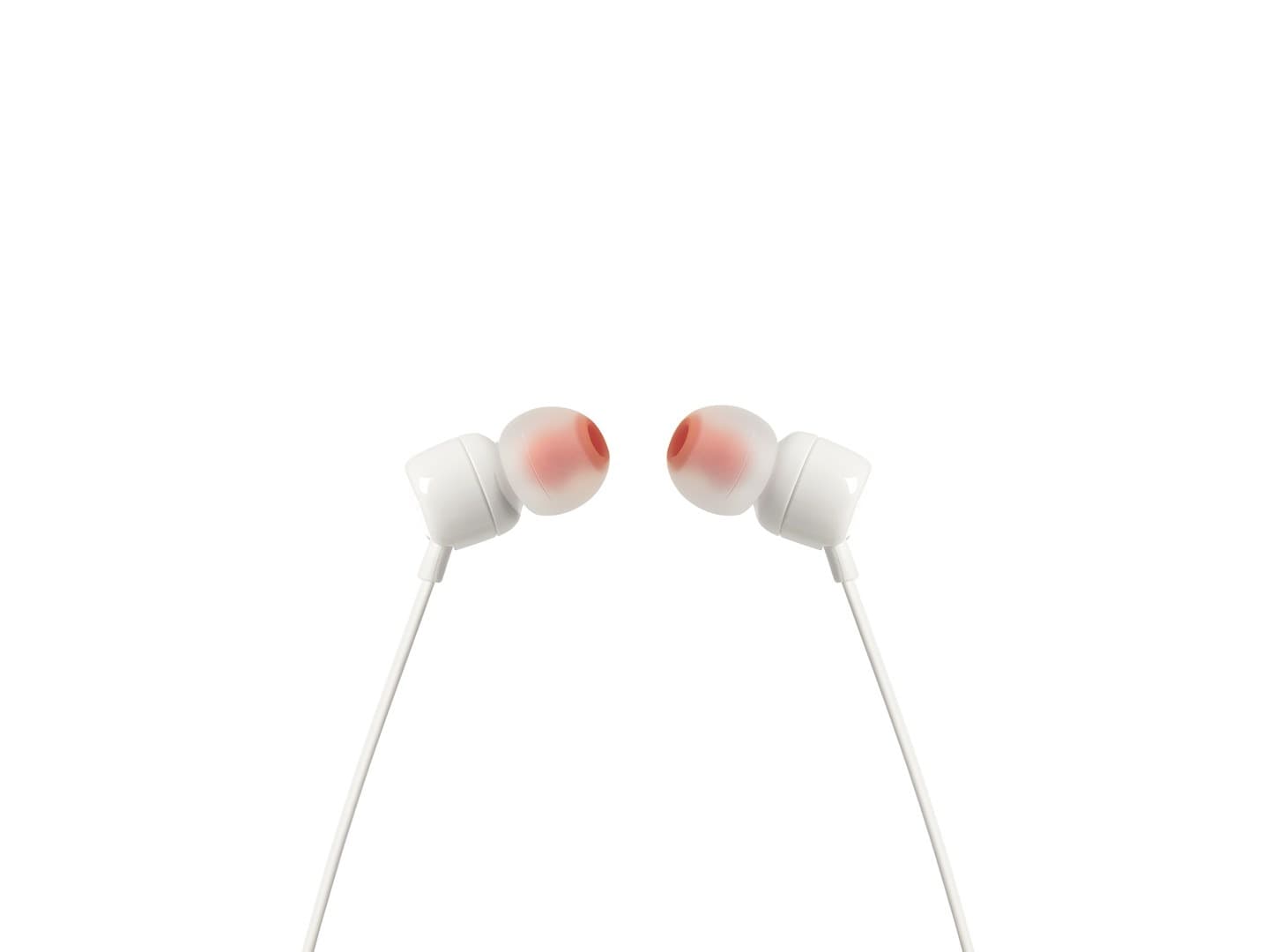 Słuchawki przewodowe JBL T110 - białe, douszne, z mikrofonem