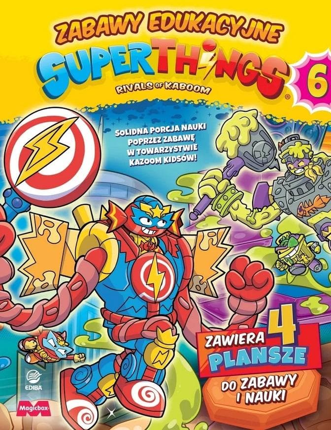 SuperThings Zabawy Edukacyjne Książka z Zadaniami i 6 Saszetkami
