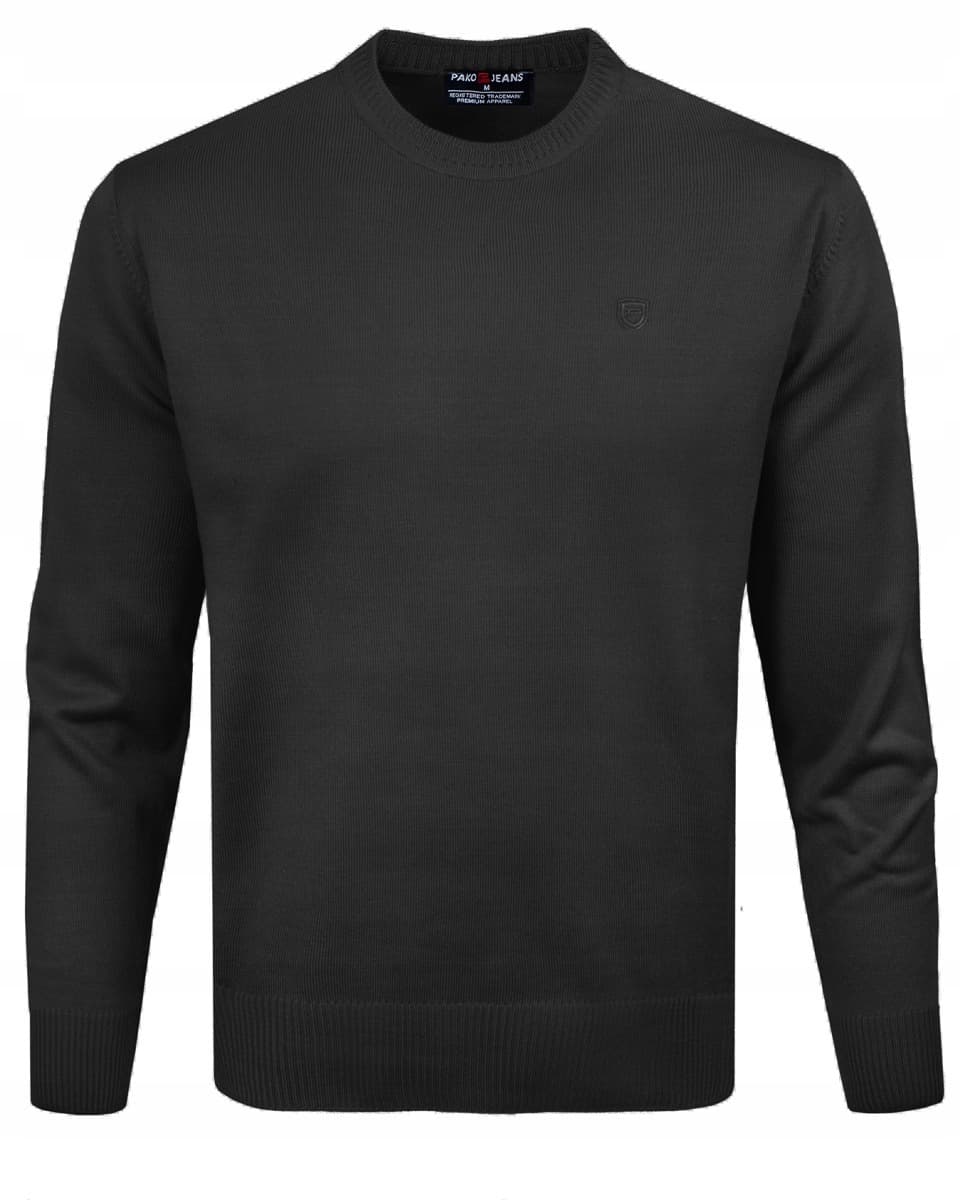 Sweter męski kaszmir XL czarny