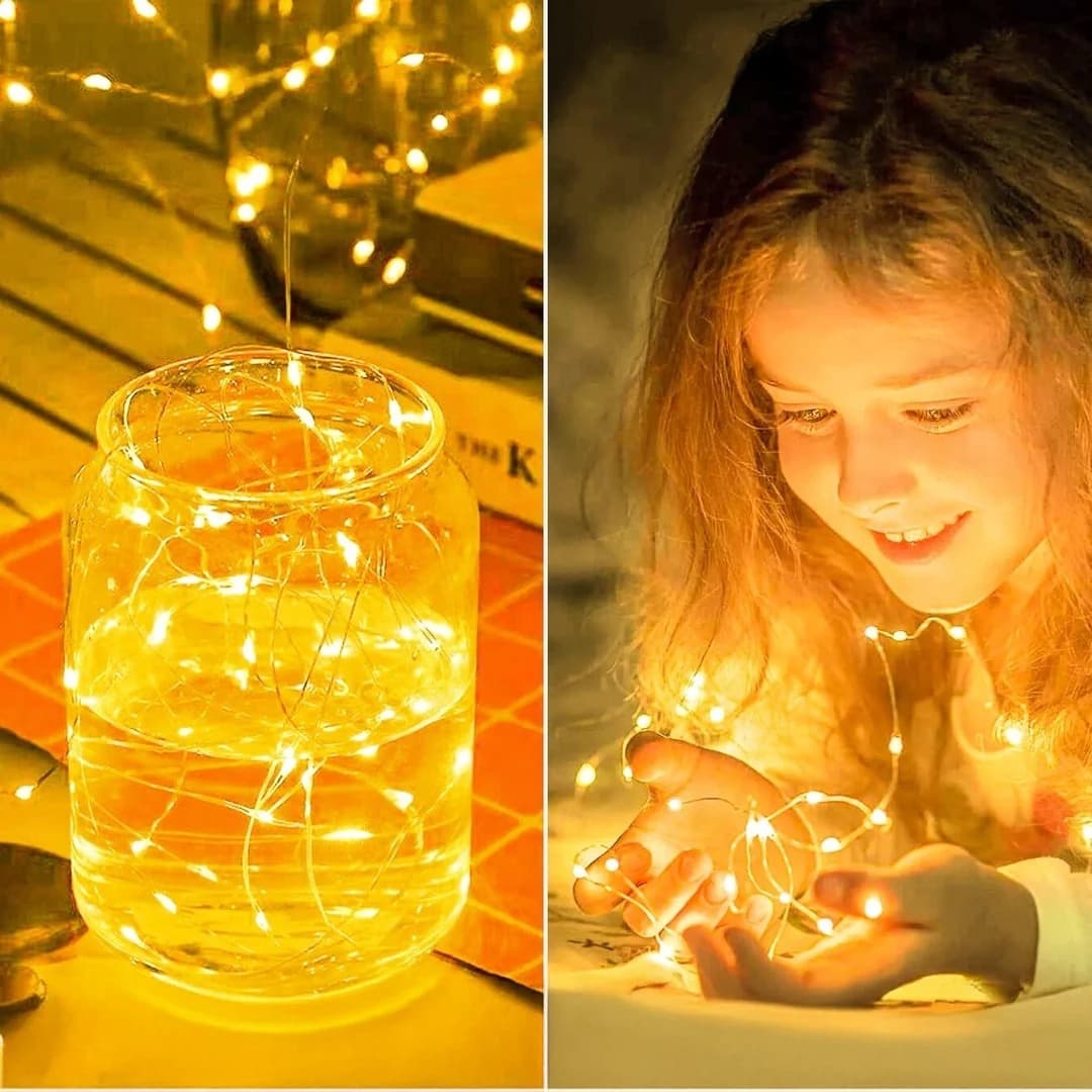 Świąteczny łańcuch świetlny LED drucik 2 m, 20 diod, barwa 6500K
