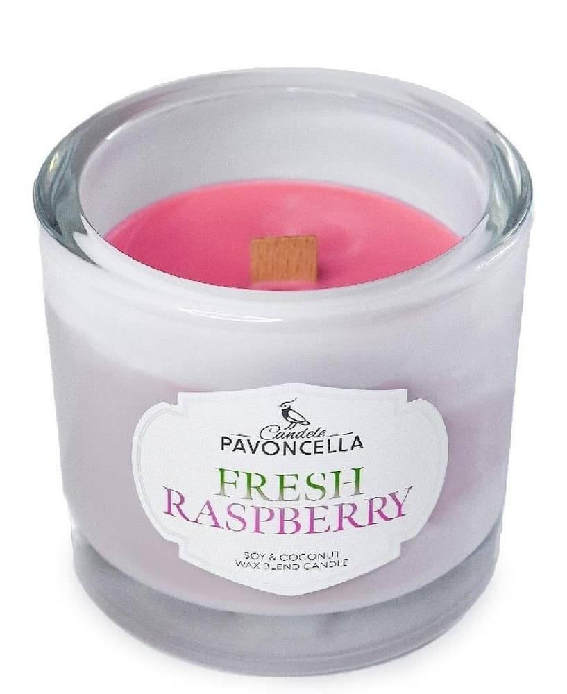 Świeca sojowa Fresh Raspberry biała