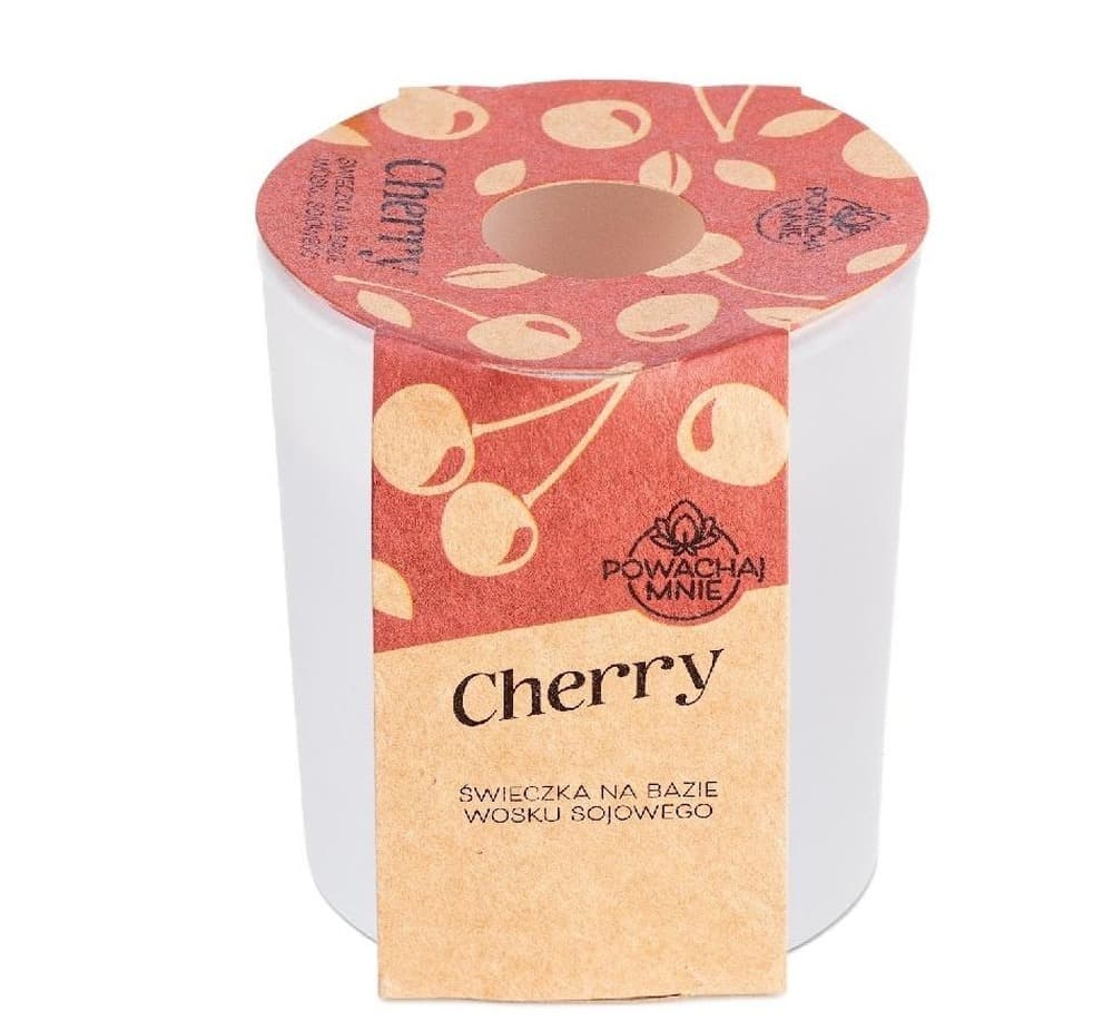 Świeca sojowa Powąchaj mnie Cherry biała