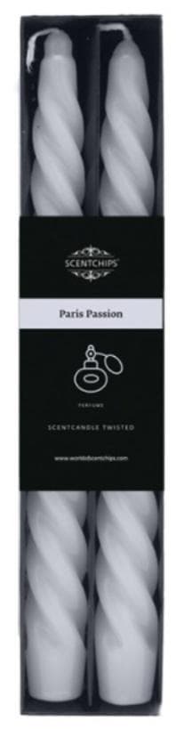 Świece stołowe zakręcone Paris Passion 2 sztuki
