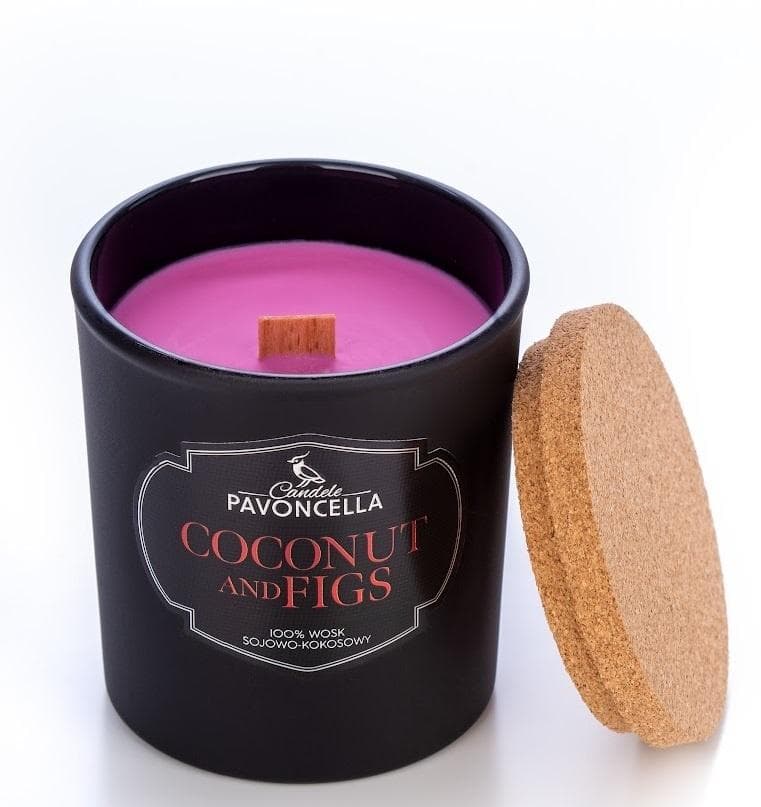 Świeca sojowa Pavoncella Kokos i Figi - orientalny zapach 135g