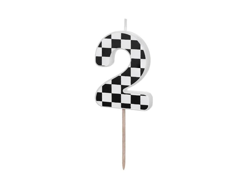 Świeczka urodzinowa szachownica 5,5 cm PartyDeco