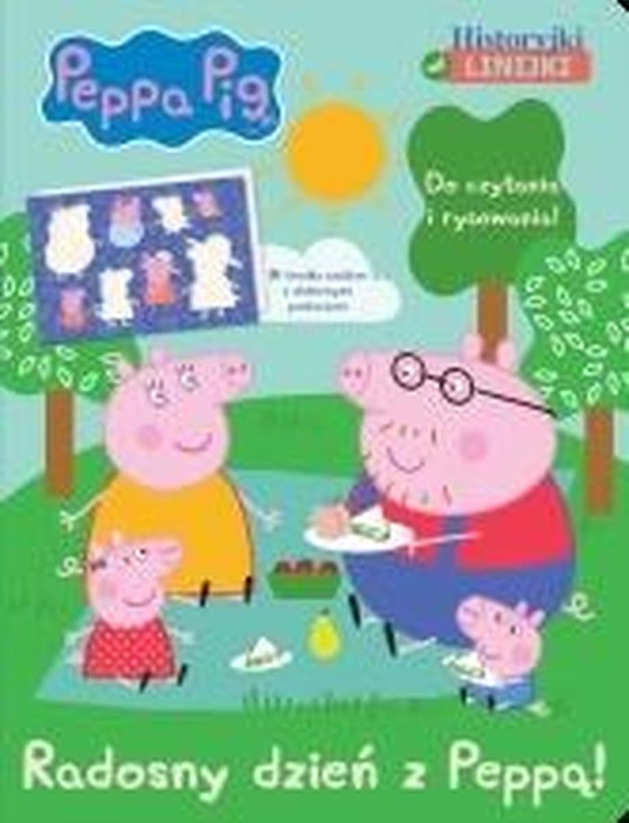 Świnka Peppa - Radosna Książka dla Przedszkolaków z Szablonem