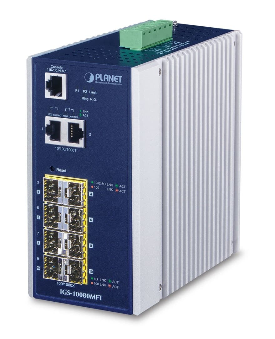 Switch Ethernet Planet IGS-10080MFT 8-portowy Gigabit