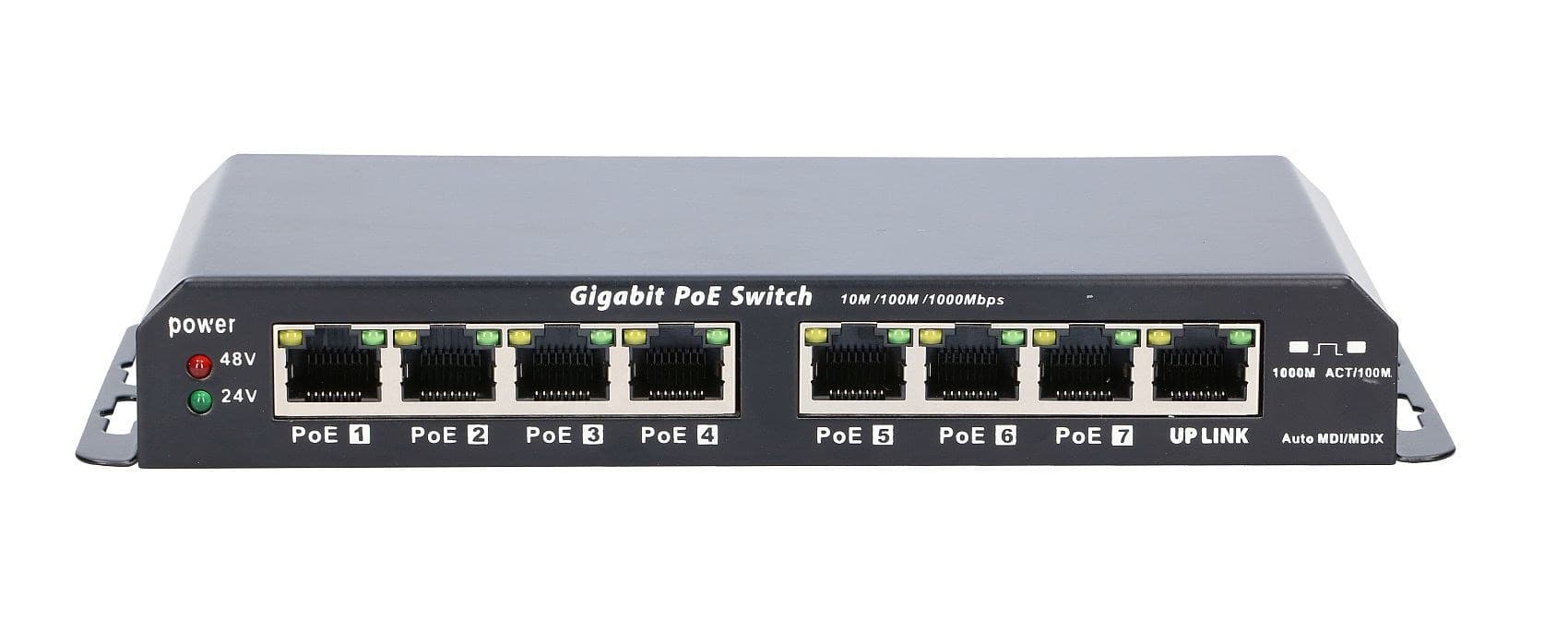 Switch Gigabit Ethernet PoE 8 portów 24V