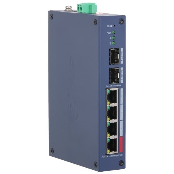Dahua Switch Przemysłowy 4-portowy POE SFP