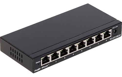 8-portowy przełącznik Gigabit Ethernet Reyee RG-ES108GD