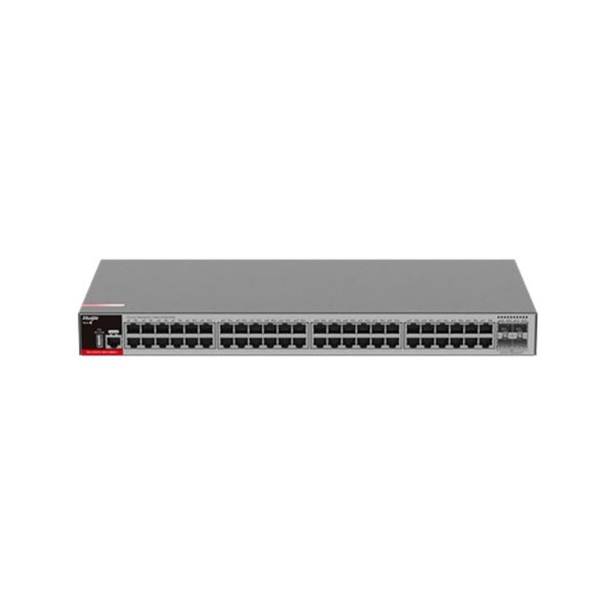 Switch zarządzalny Ruijie L2+ 48 portów 1Gbit 4 porty SFP 2.5Gbit 2 wentylatory 1 zasilacz AC Rack