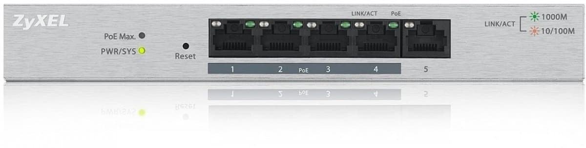 Switch Zyxel GS1200-5HP 5-portowy Managed Gigabit PoE+ v3