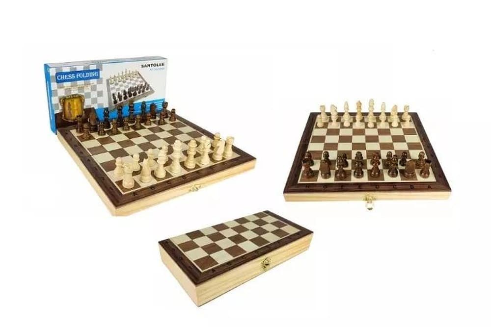 Szachy drewniane magnetyczne premium 29,5x29,5 cm