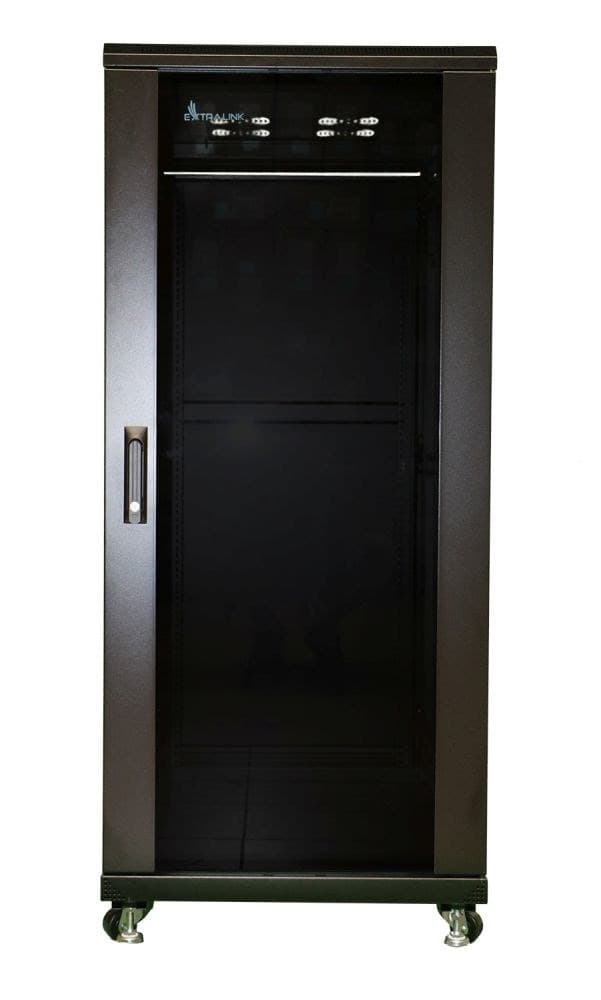 Szafa rack 27U 600x800 mm czarna stojąca