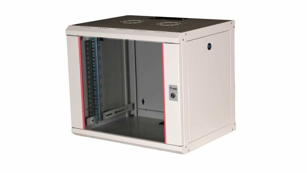 Szafa sieciowa Equip 19" 9U 600x450mm z drzwiami szklanymi, szara