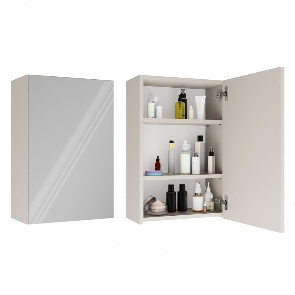 Szafka Łazienkowa Wisząca z Lustrem POLA Kaszmir 40x60 cm