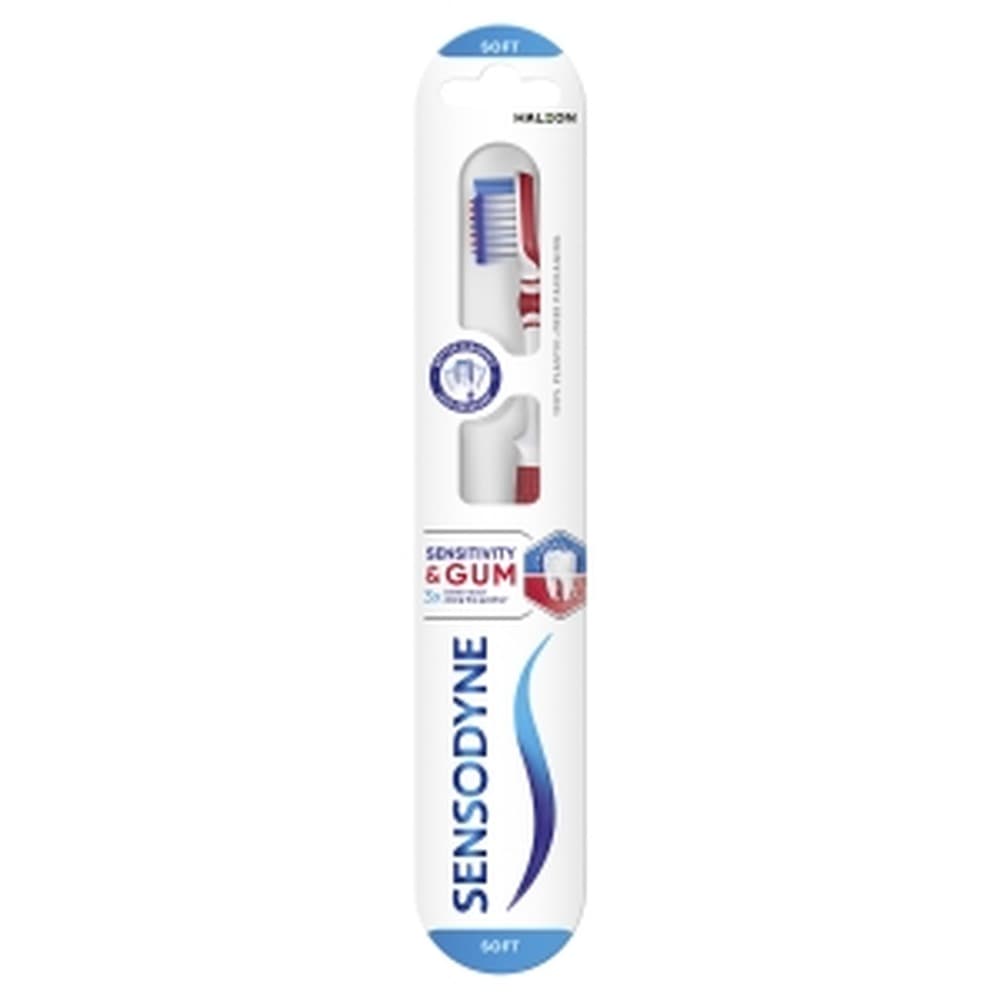Sensodyne Nadwrażliwość i Dziąsła Soft delikatna szczoteczka do nadwrażliwych zębów z ergonomiczną rączką i małą główką