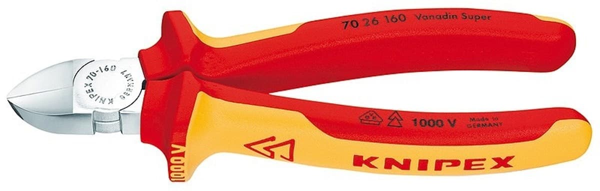 Szczypce ukośne Knipex 70 26 160 długość 160 mm crom
