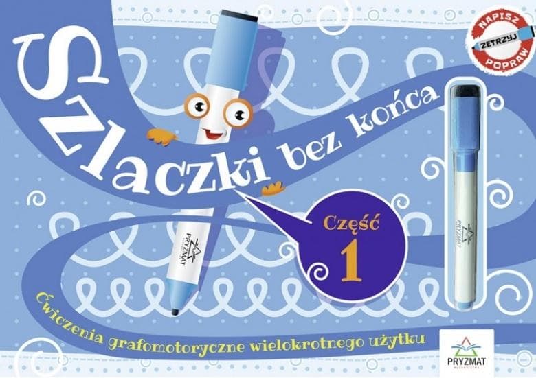 Szlaczki bez końca - ćwiczenia grafomotoryczne wielokrotnego użytku, część 1