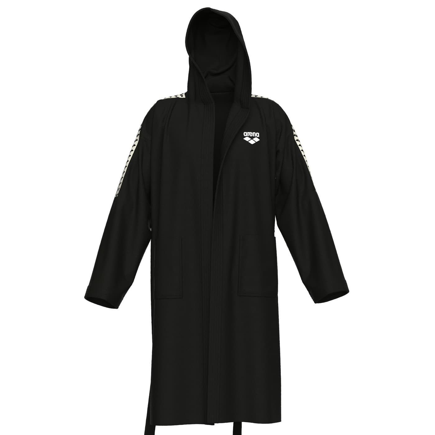 Szlafrok Arena Team Stripe Robe czarno-białe
