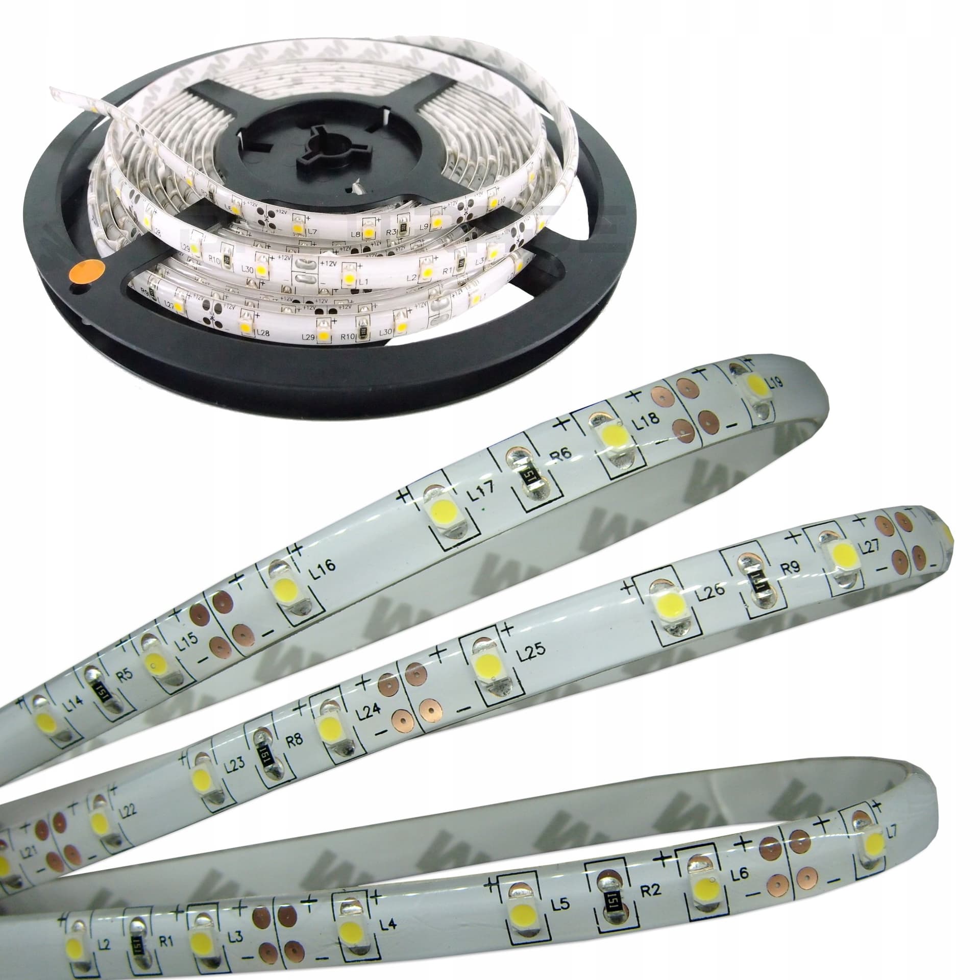 Sznur diodowy LED 25m Rebel 300x5050 SMD, neutralny, wodoodporny, 12V