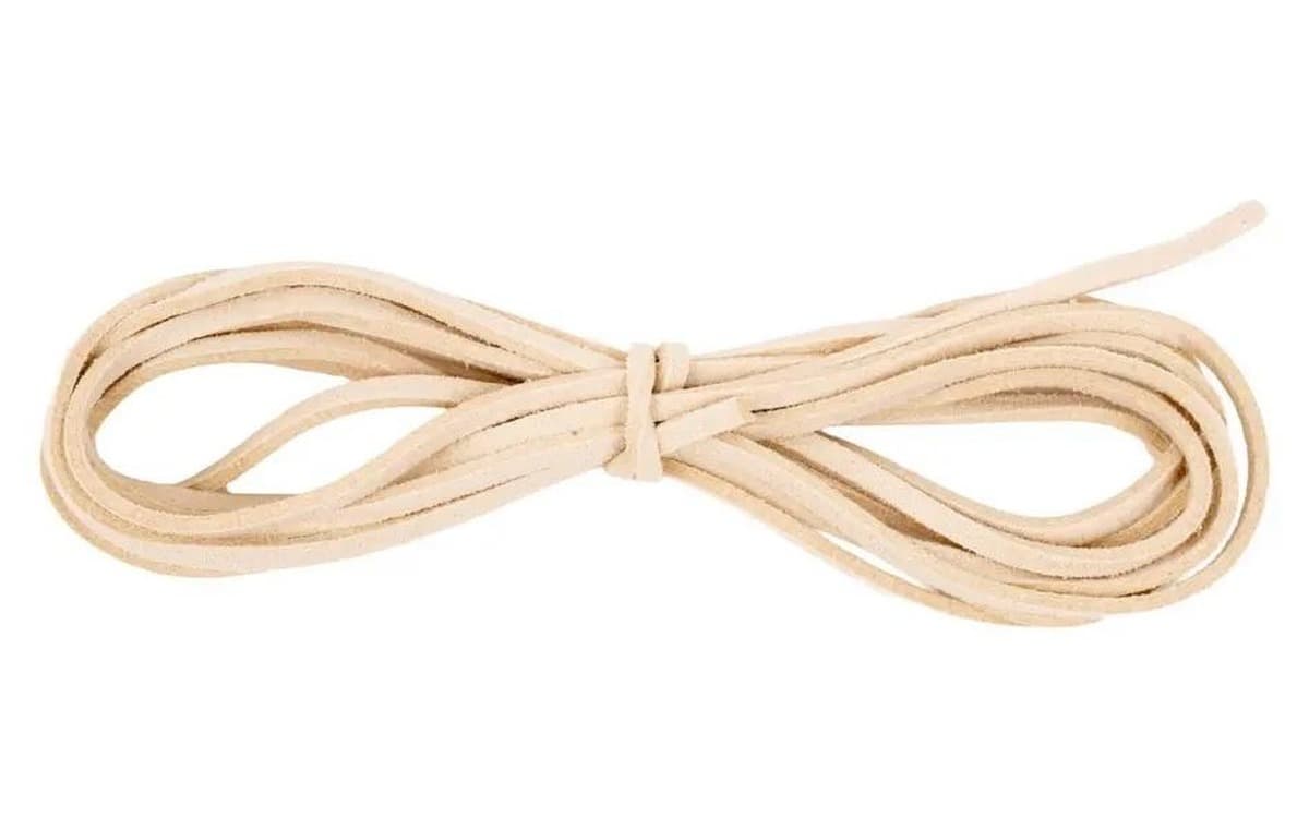 Sznurek do biżuterii biały ze sztucznej skóry 2,5 mm x 1,8 m
