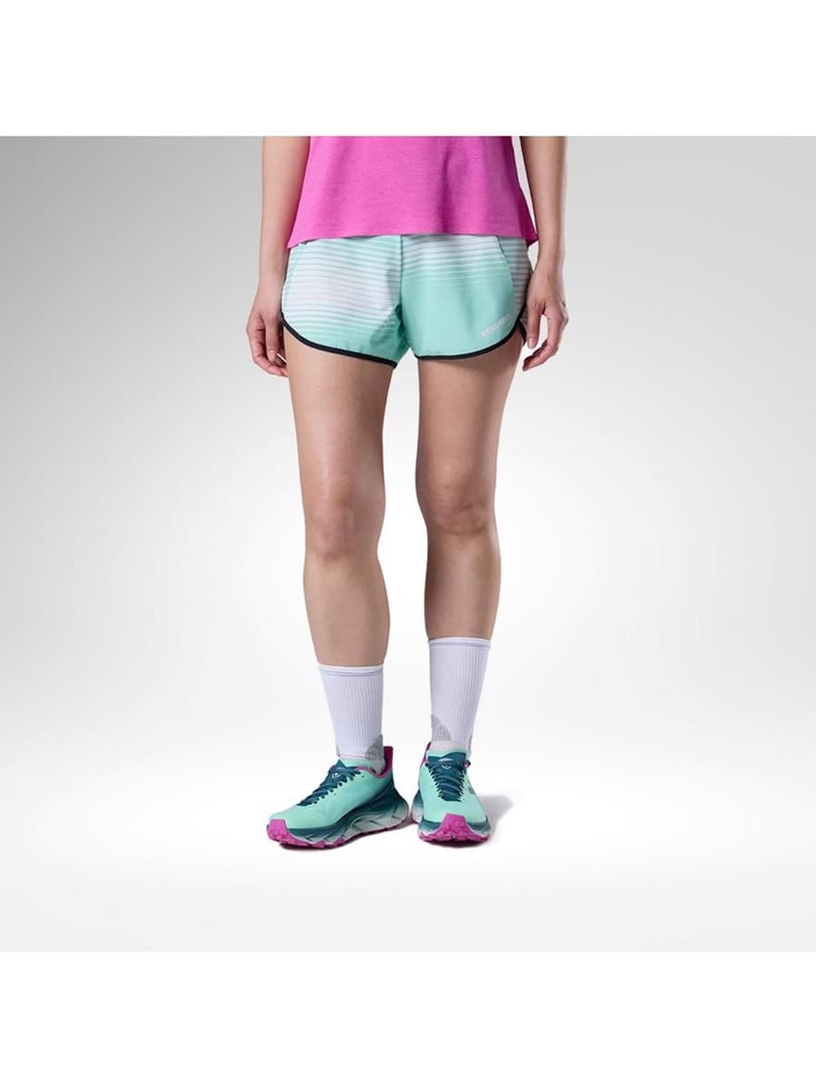 Szorty Damskie Rossignol W Sapa Short Biało-Zielone
