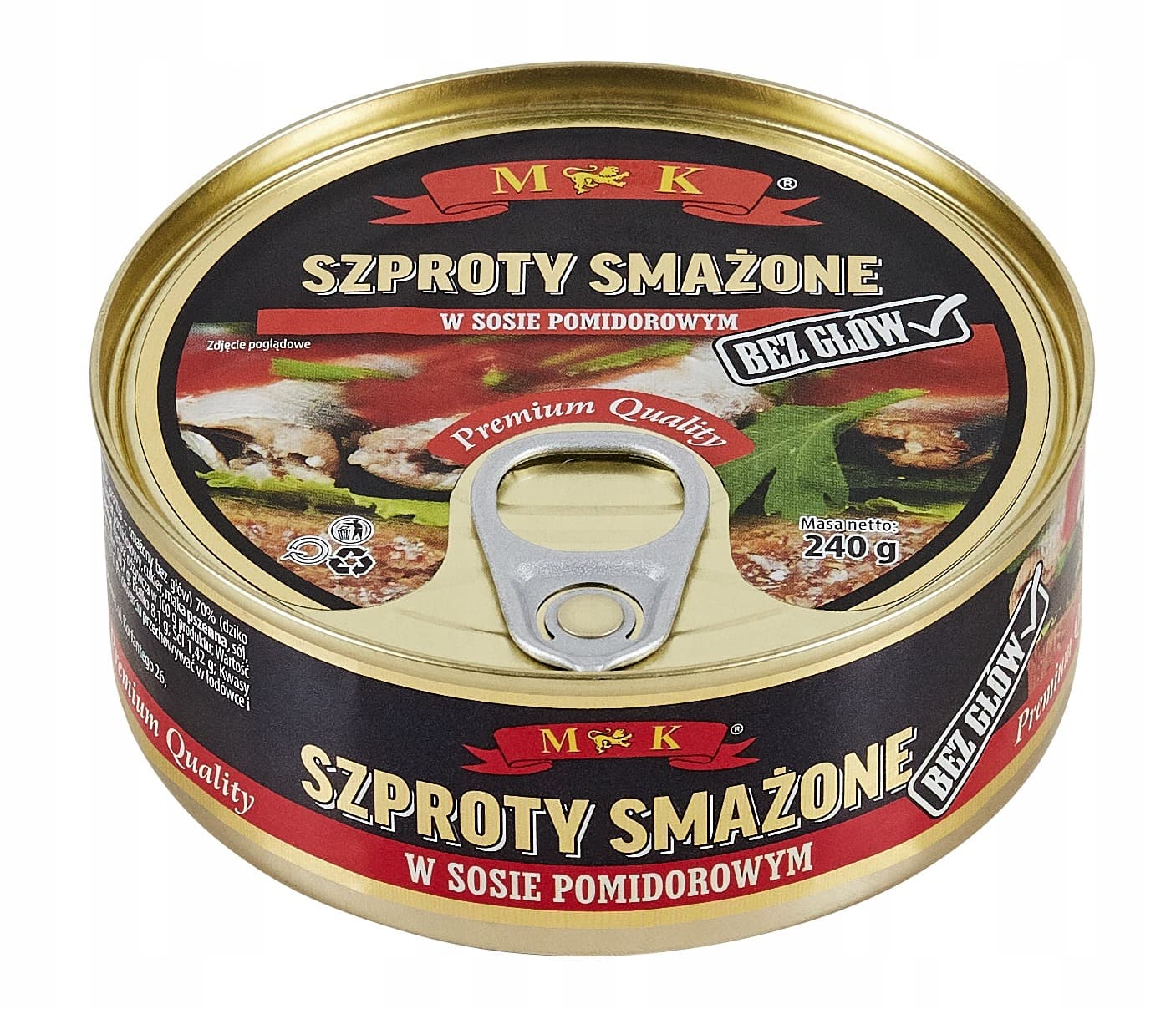 MK Smażone szproty w sosie pomidorowym 240 g