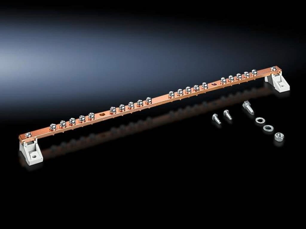 Szyna uziemiająca Rittal TS pozioma 5x450 mm szerokość 15 mm