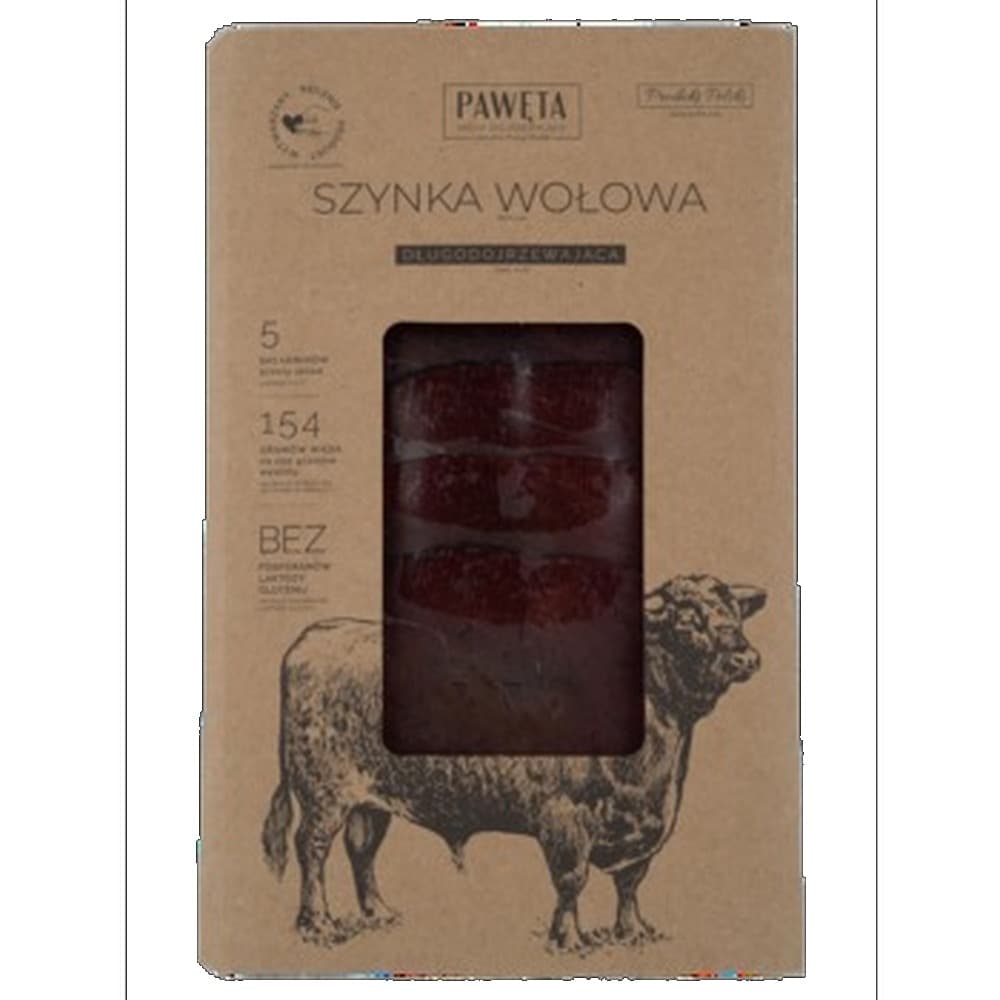 Szynka wołowa dojrzewająca Pawęta 65 g