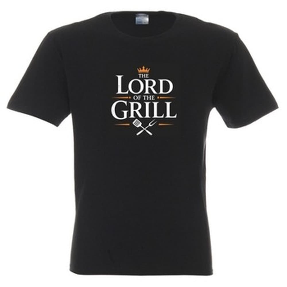 T-shirt męski z nadrukiem Grill 3XL czarny