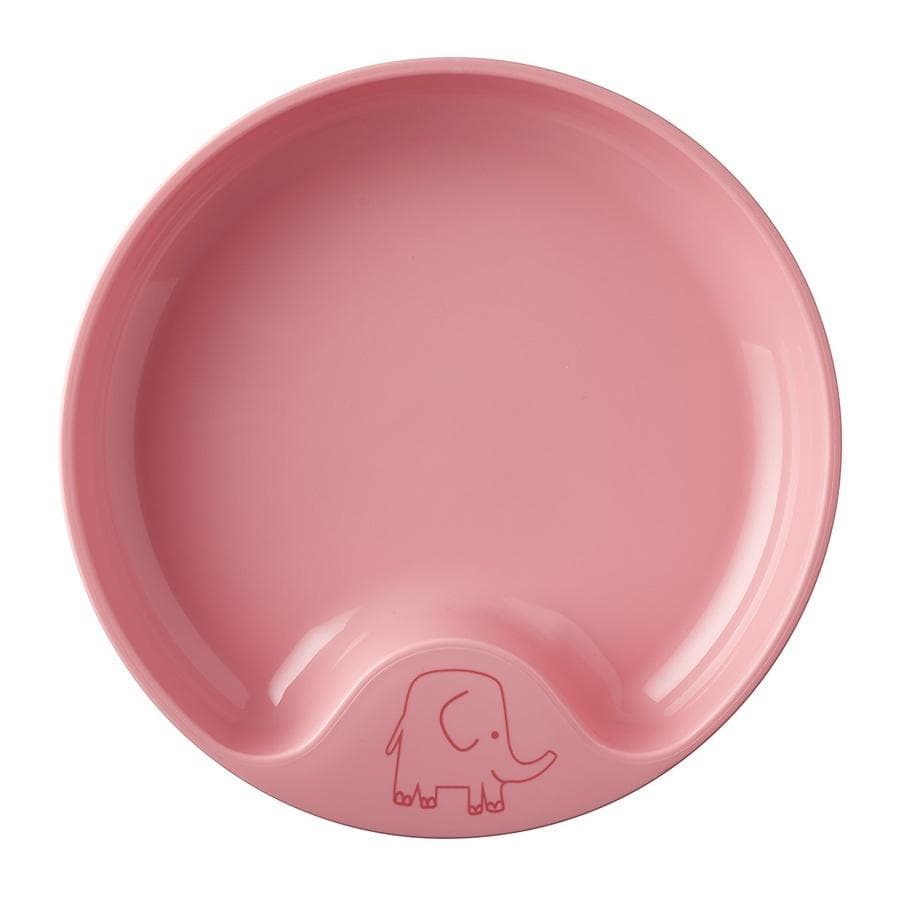 Talerzyk treningowy do nauki jedzenia dla dzieci Deep Pink 176x176 mm
