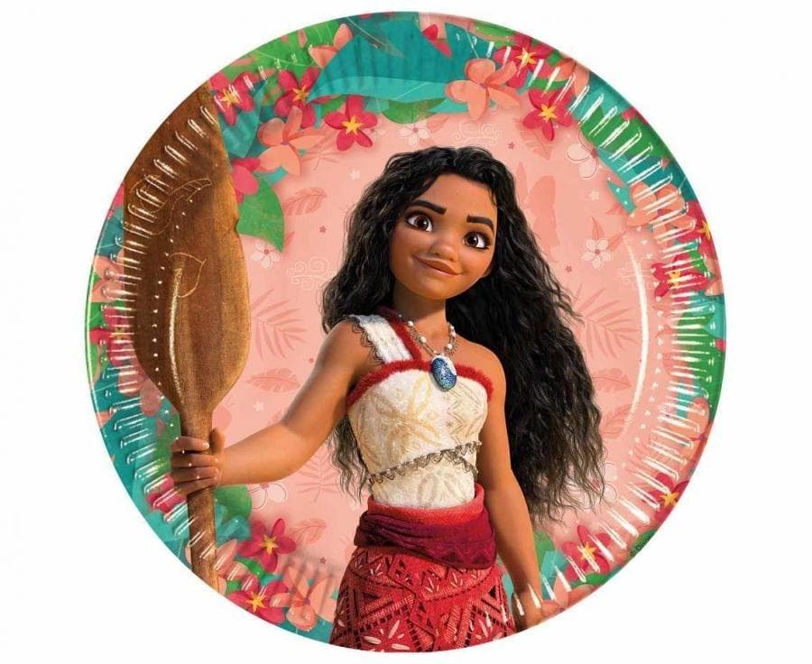 Talerzyki papierowe Moana 23 cm 8 sztuk