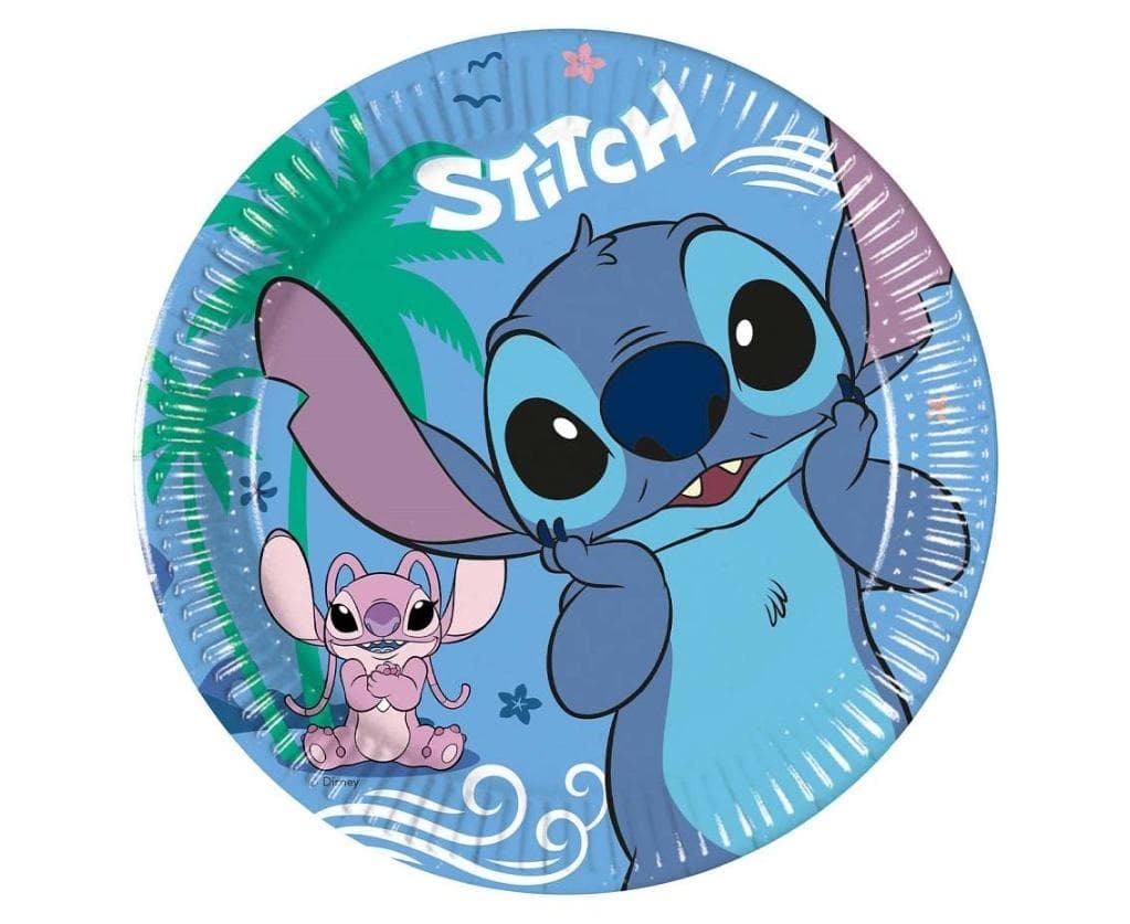 Stitch i Angel Talerzyki papierowe 20 cm 8 sztuk