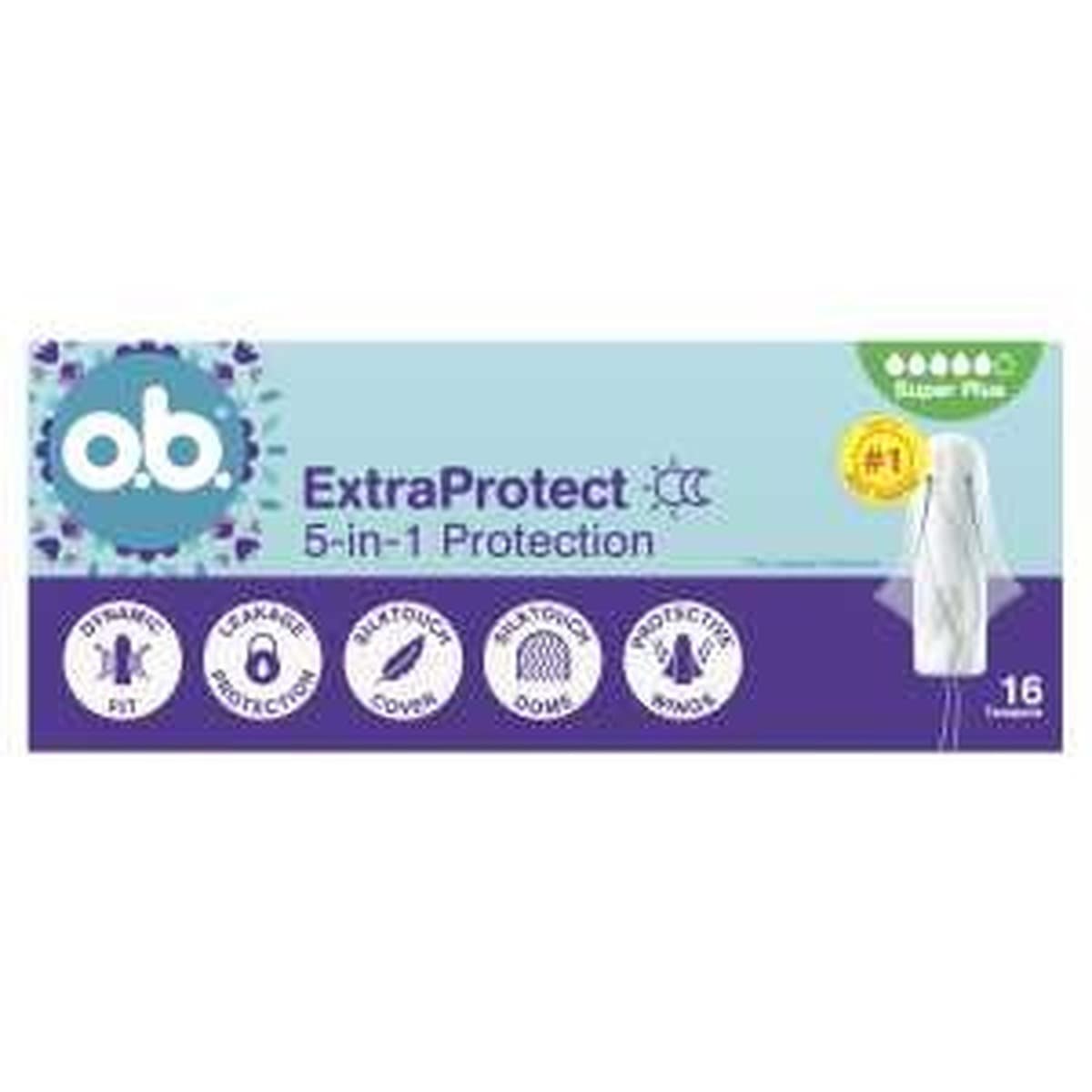 Tampony higieniczne O.B. Extra Protect Super Plus 16 sztuk
