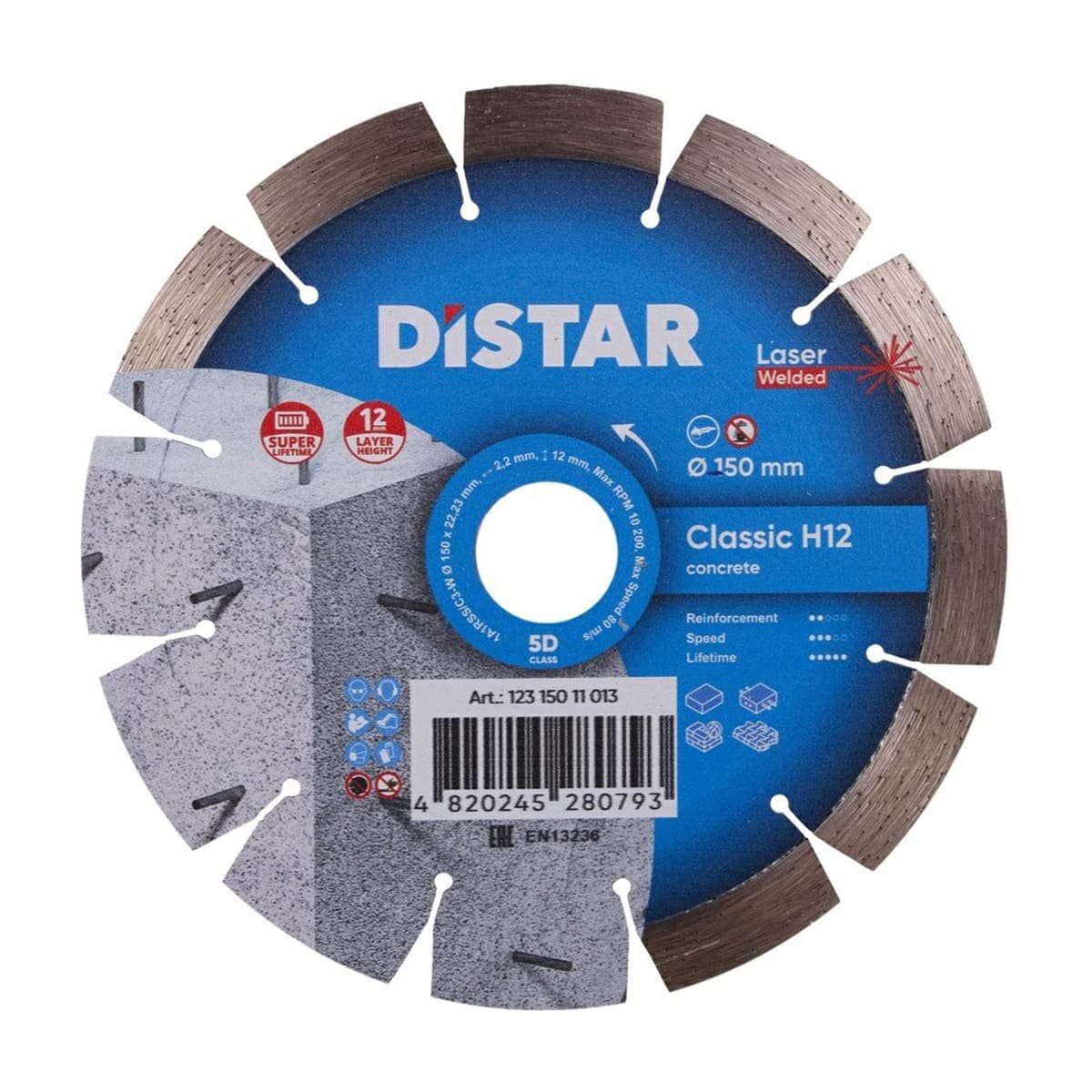 Tarcza diamentowa DISTAR CLASSIC H12 150 x 2,2/1,3 x 22,23mm