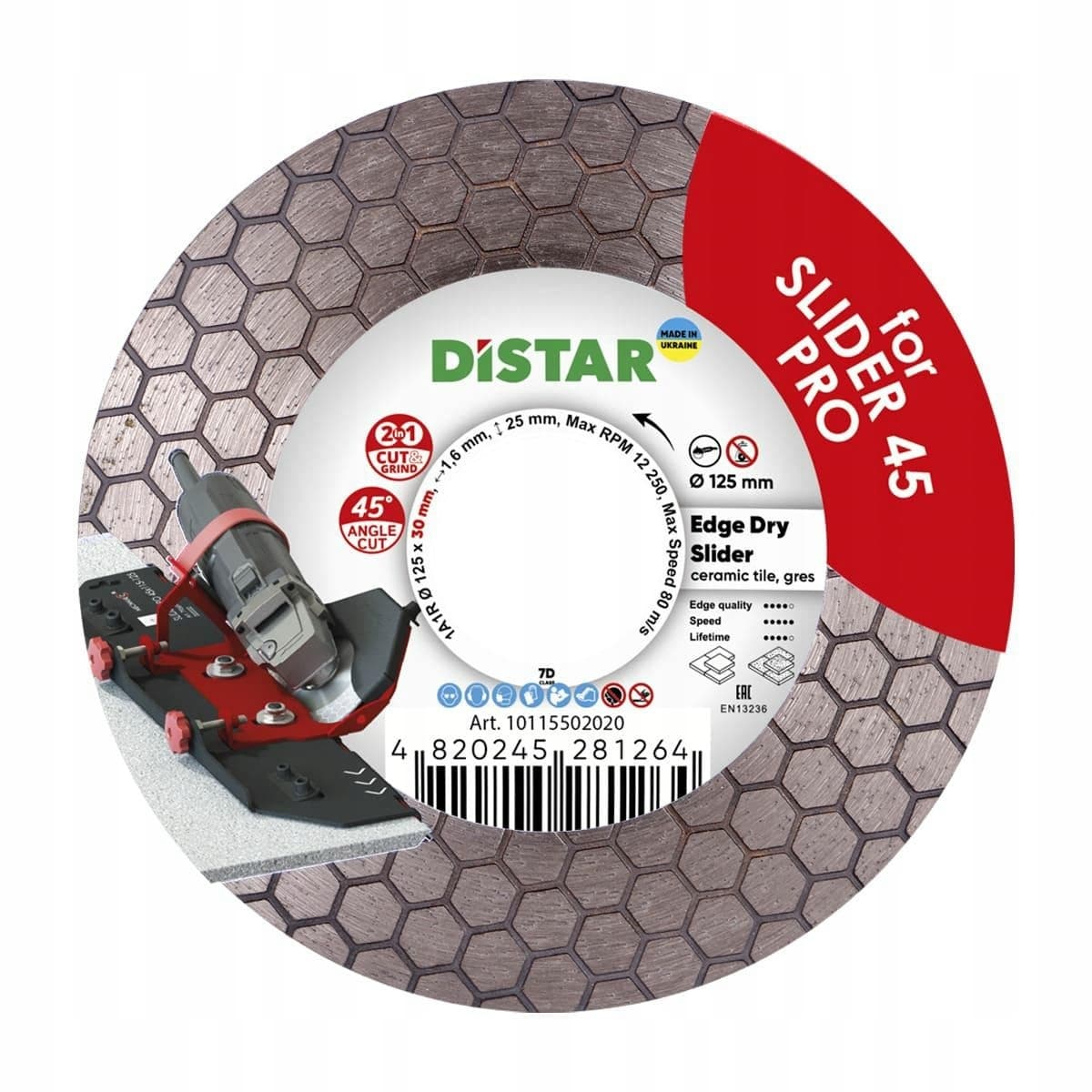 Tarcza diamentowa DISTAR EDGE DRY SLIDER 125 x 1,6 x 25 x 30