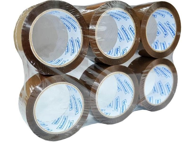 Taśma klejąca brązowa 48 mm x 60 m 6 sztuk