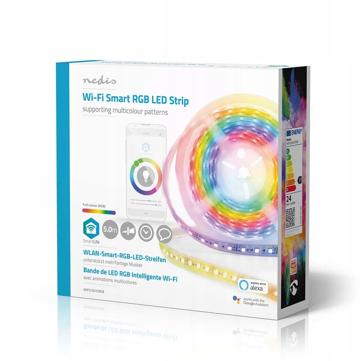 Taśma LED Nedis SmartLife WIFILS51CRGB 5m Wi-Fi