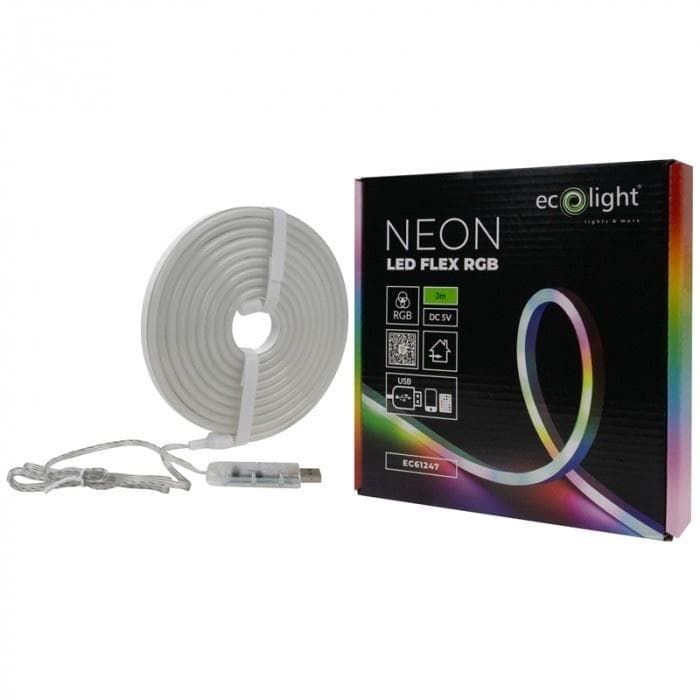 Taśma LED Neon RGB 5V USB 3 metry