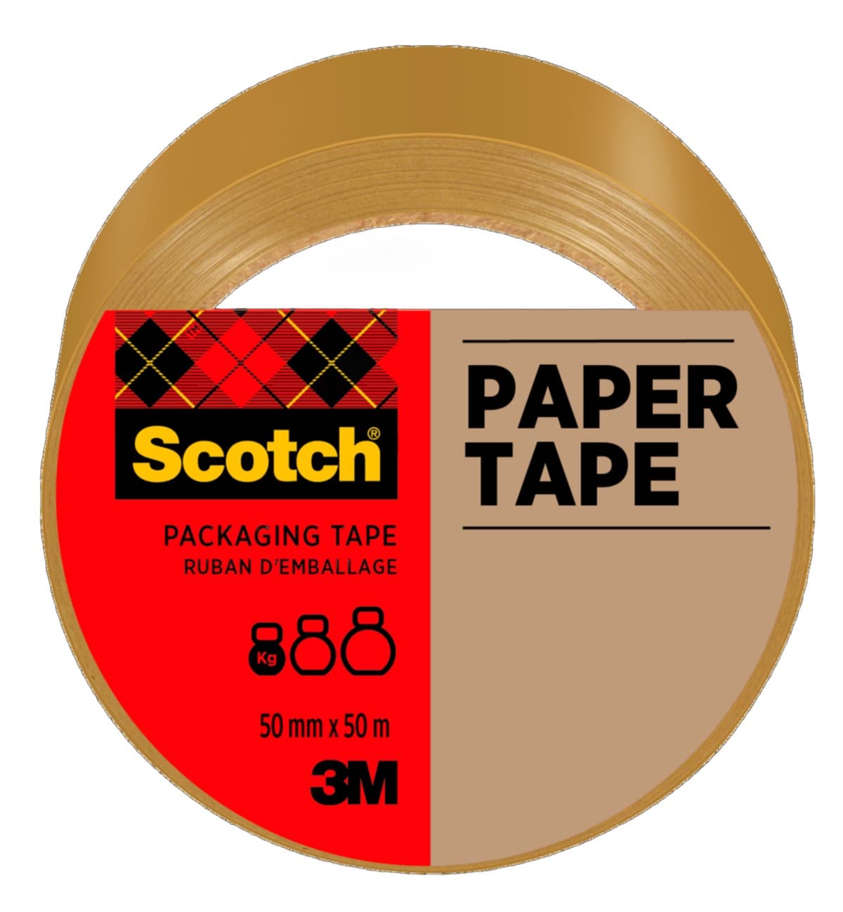 Taśma Papierowa Scotch®, brązowa, 50mm x 50m, 1 rolka
