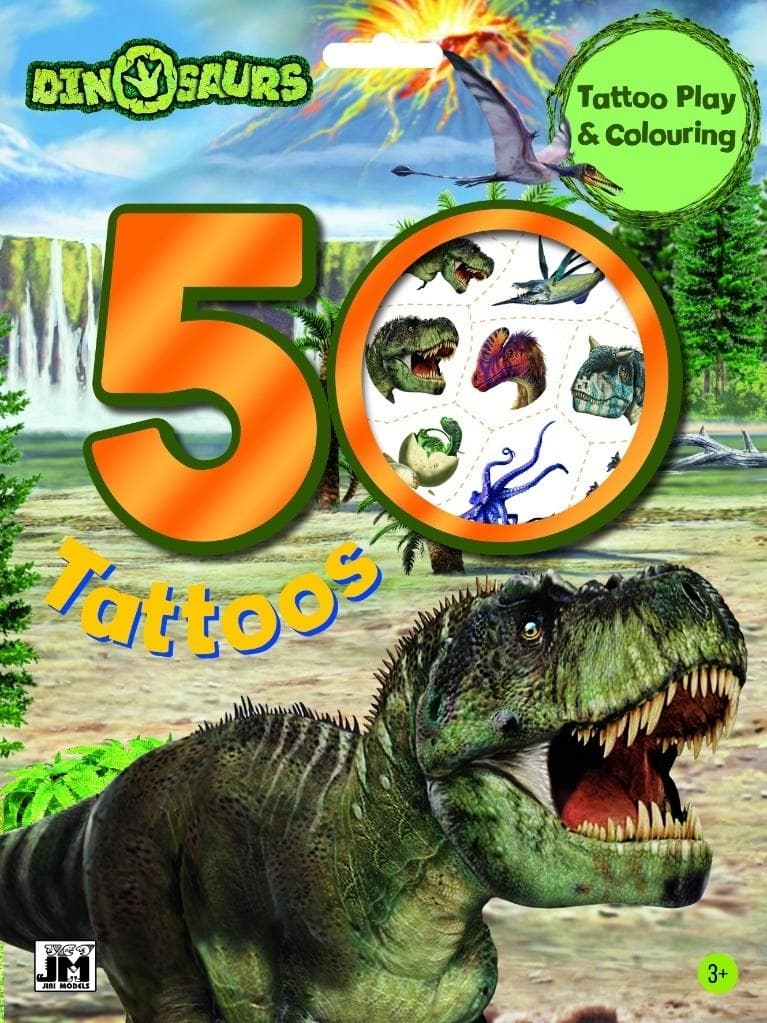 Dinozaury Tatuaże 50 sztuk dla dzieci