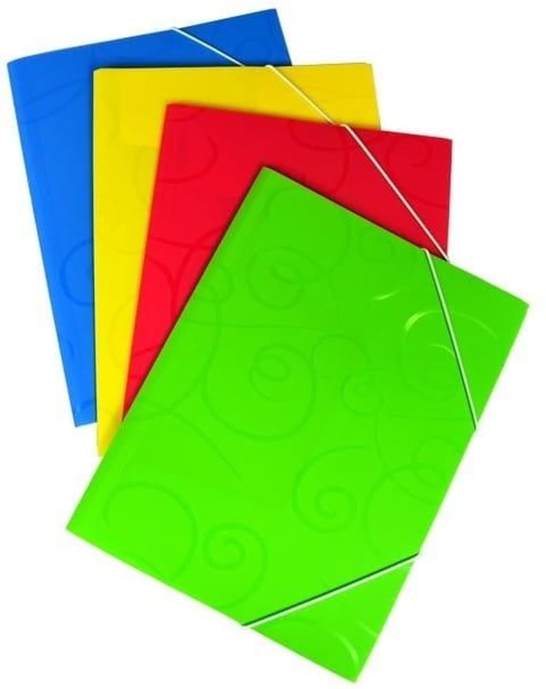 Teczka A4 plastikowa z gumką mix kolorów