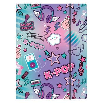Teczka A4 z gumką K-Pop Rainbo wielokolorowa