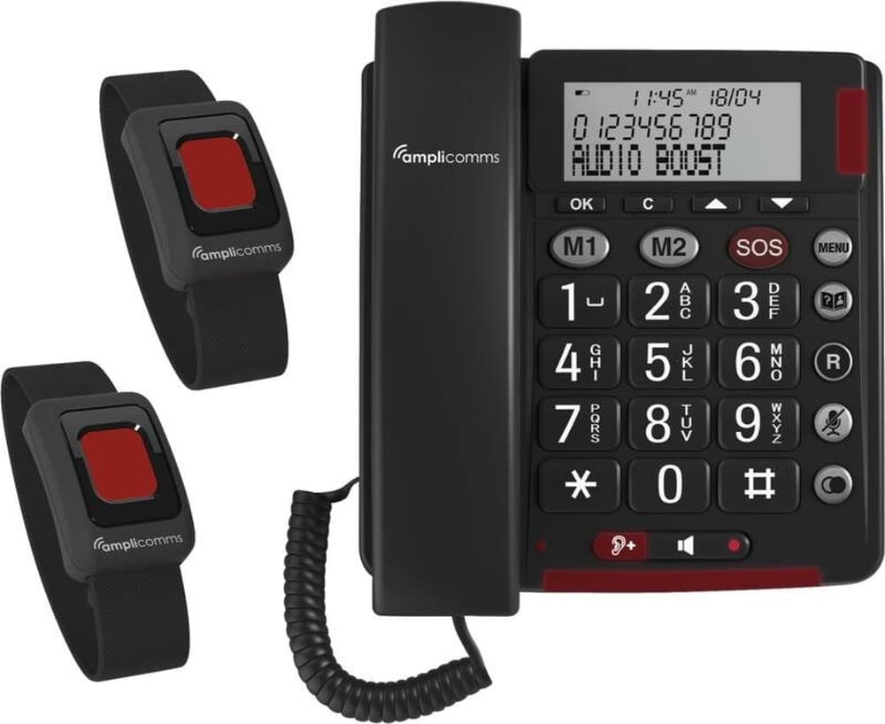 Telefon amplicomms BigTel 50 Plus z bransoletką awaryjną Duo
