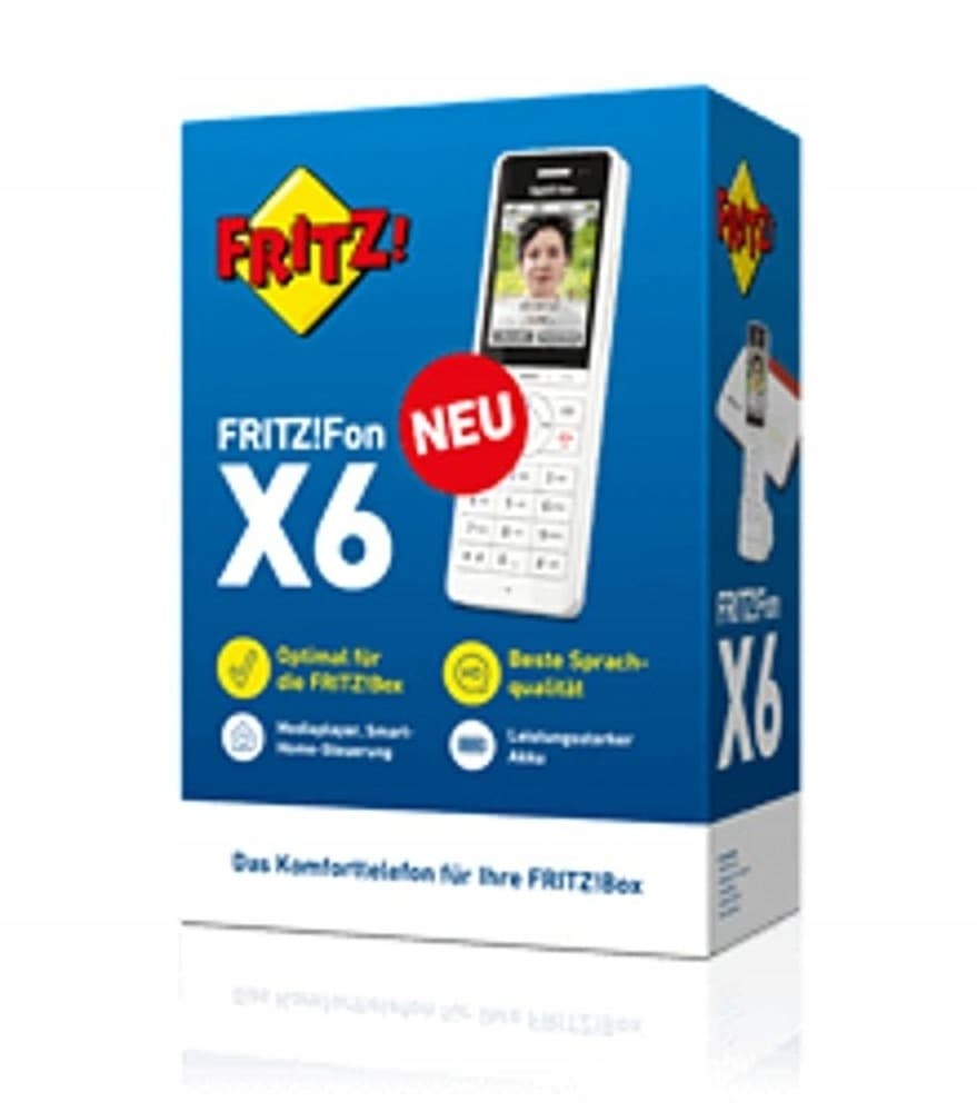 FRITZ!Fon X6 Telefon DECT Identyfikacja Dzwoniącego Biały