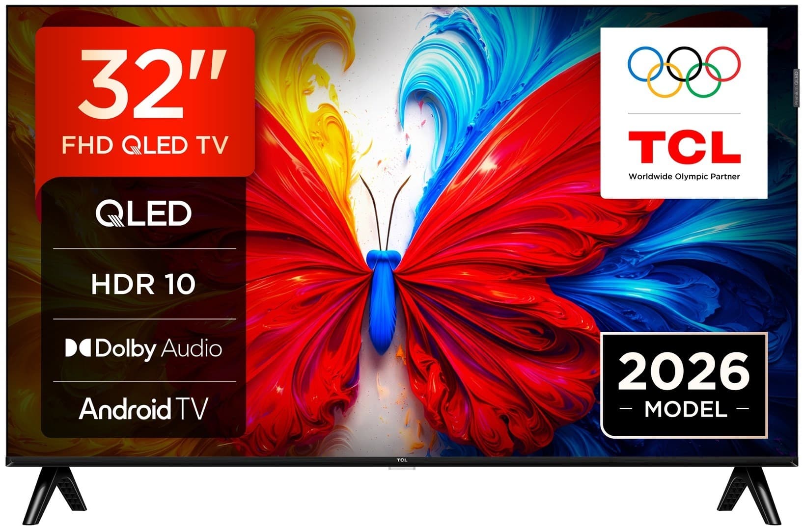 Telewizor 32" TCL 32S5L Full HD Smart TV Google TV QLED Czarny 300 cd/m²