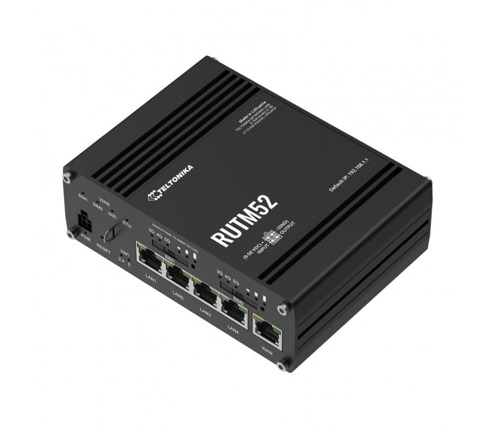 Teltonika RUTM5210B000 Router 5G Wi-Fi Dual-Band Gigabit Ethernet
