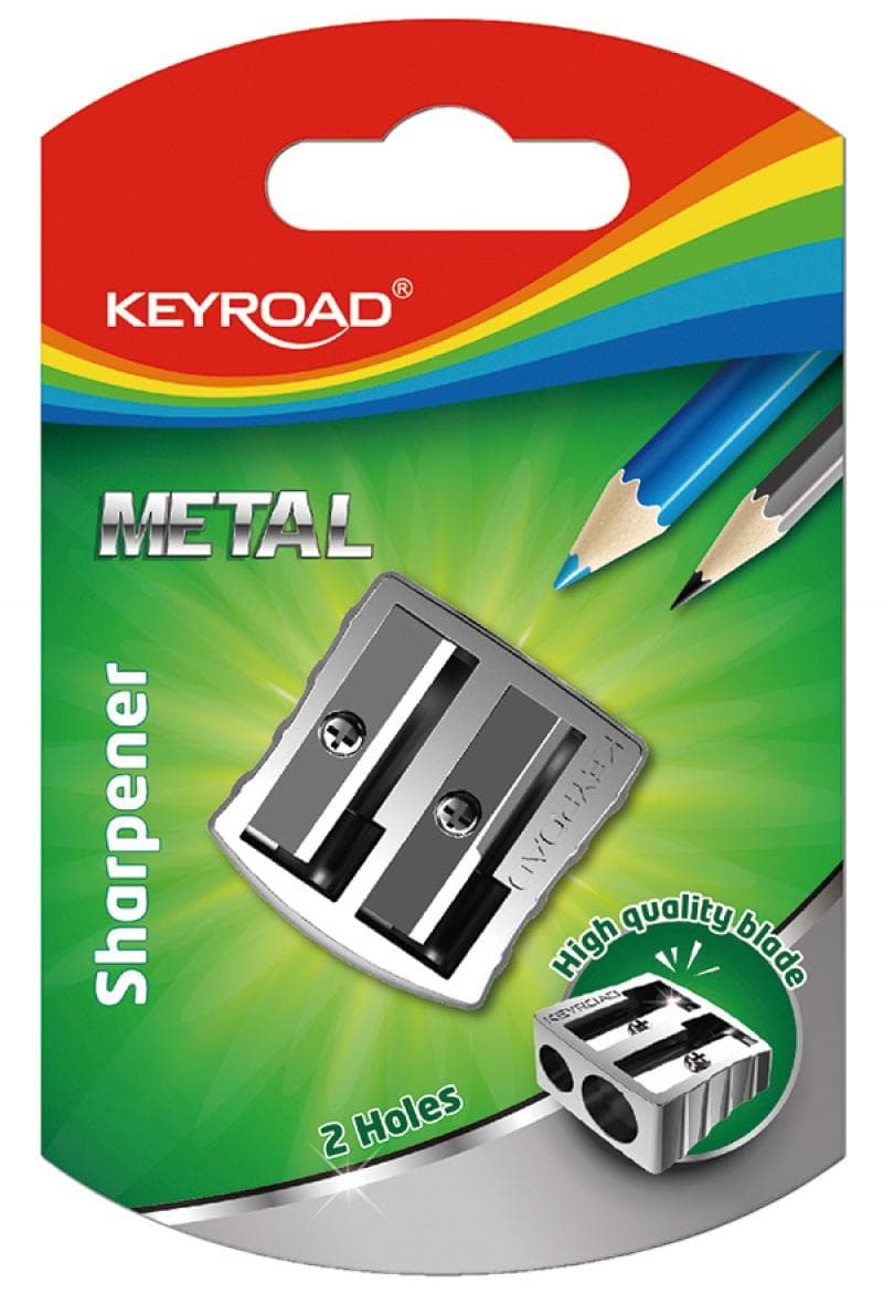 Temperówka aluminiowa podwójna srebrna Keyroad 2 otwory 8 i 11 mm